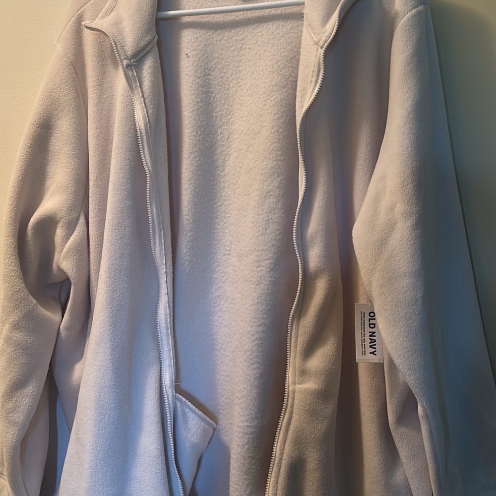 Old Navy Soft Cream Zip-Up Fleece